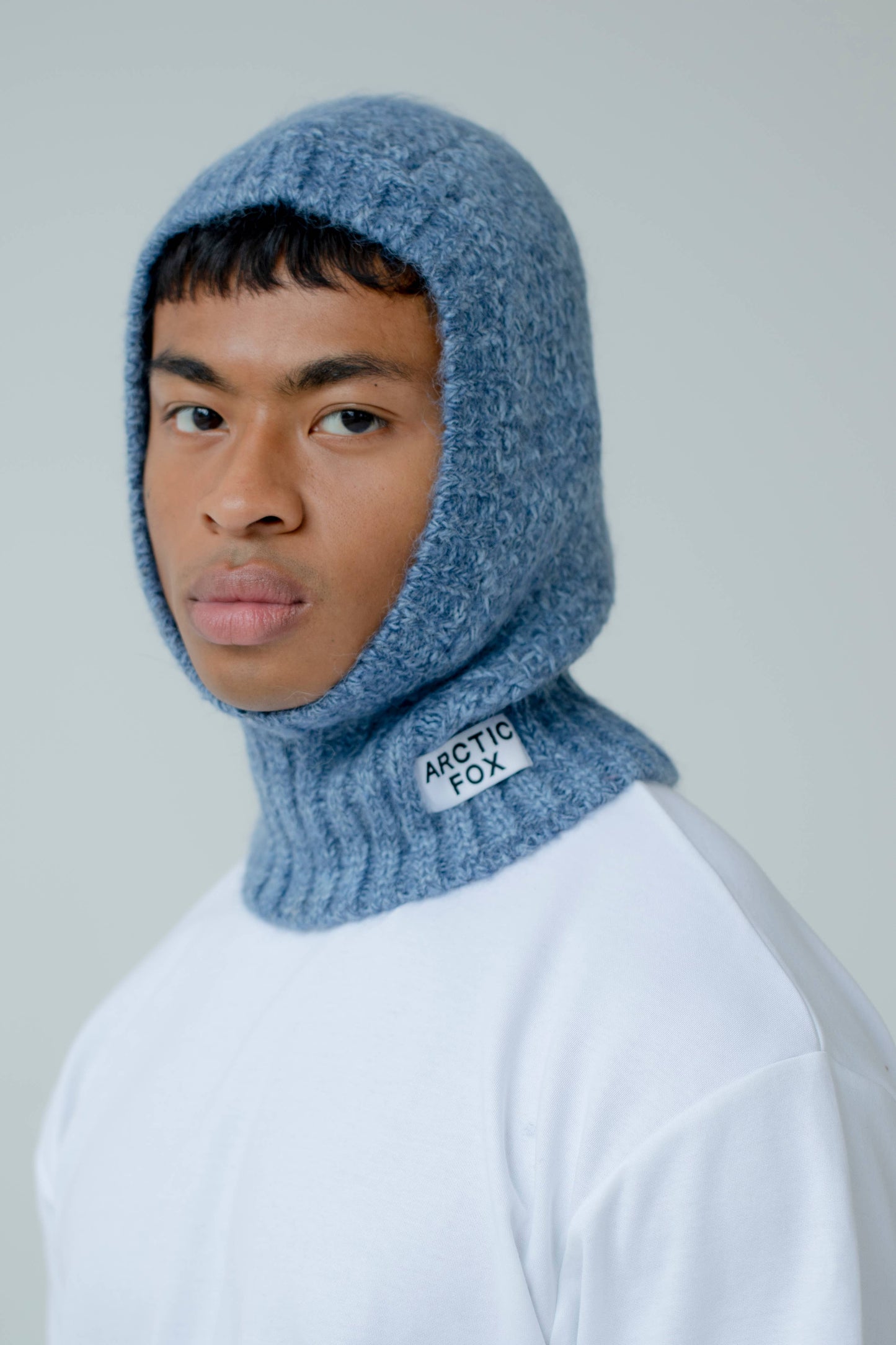 Arctic Fox - The Alpaca Balaclava Fitted Hood - Blue