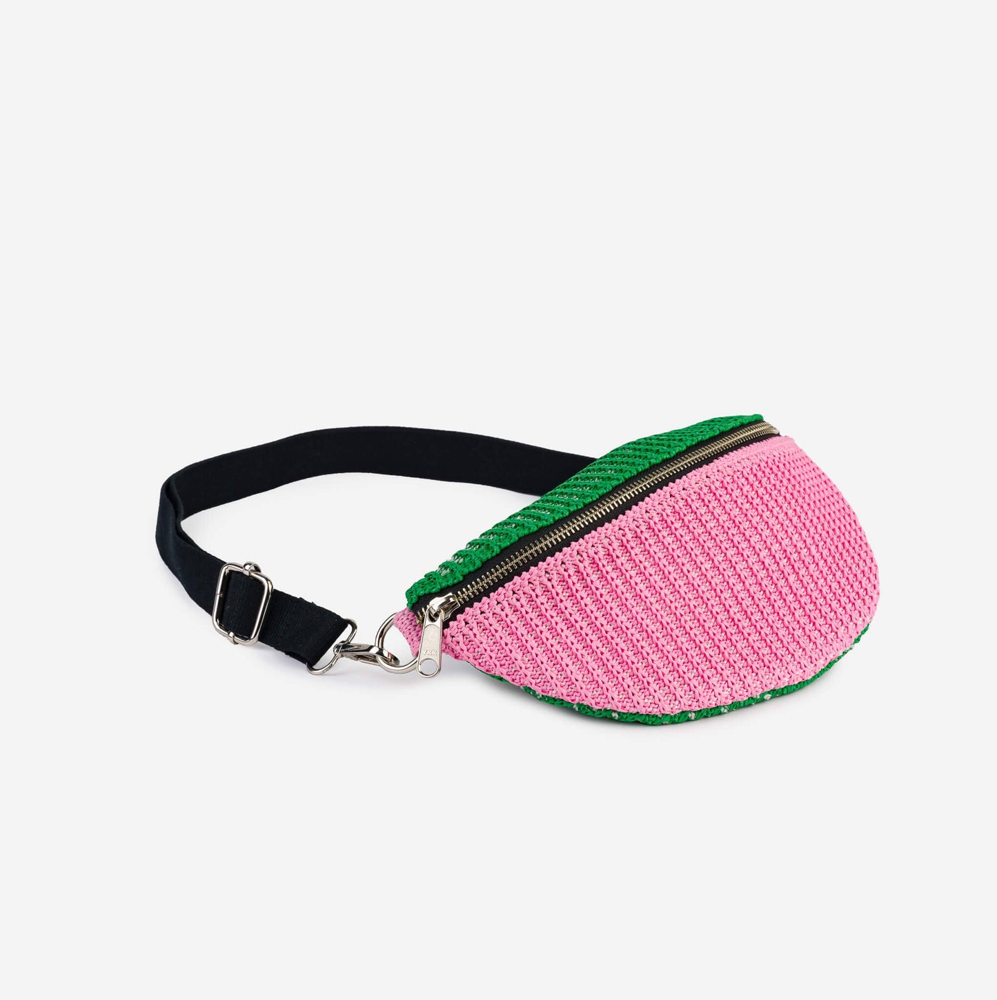 VERLOOP | knits - Colorblock Raffia Fanny Pack: Poppy Lilac