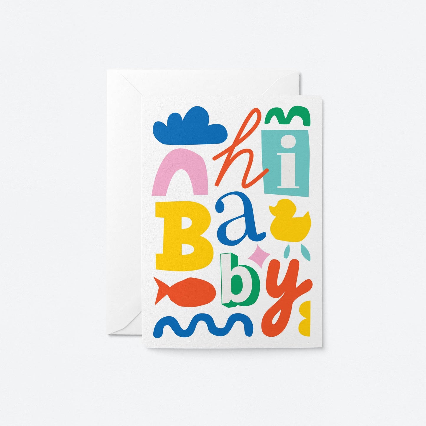 Graphic Factory - Hi baby - Greeting Card: Biodegradable cello