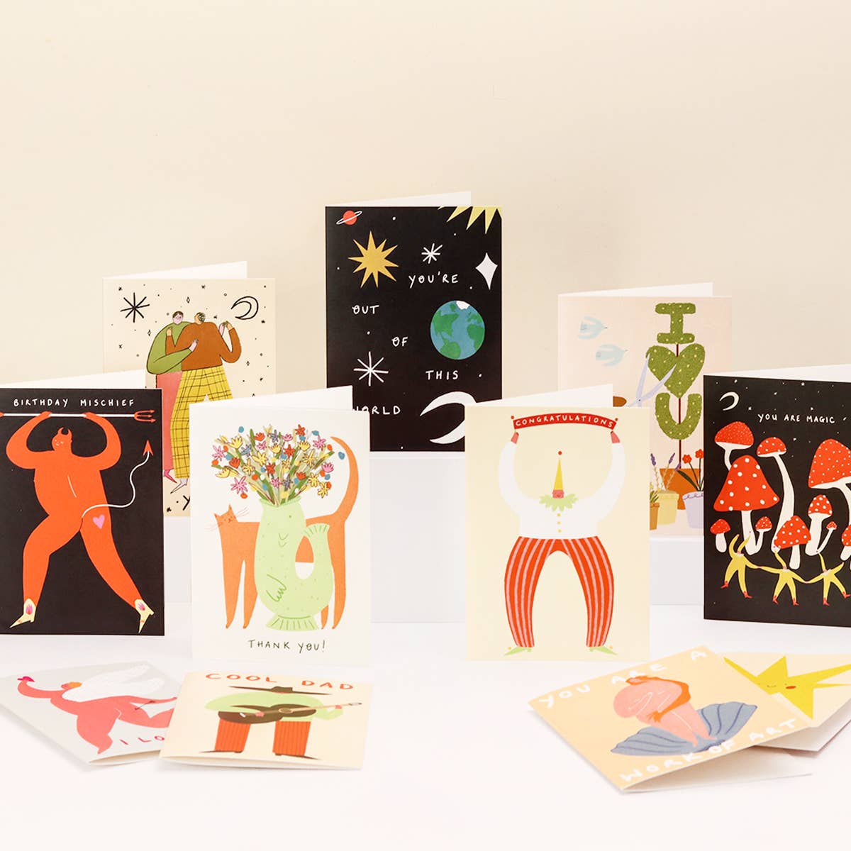 Little Black Cat Illustrated Goods - You Are Magic Card | Birthday | Mushrooms | Folky Card