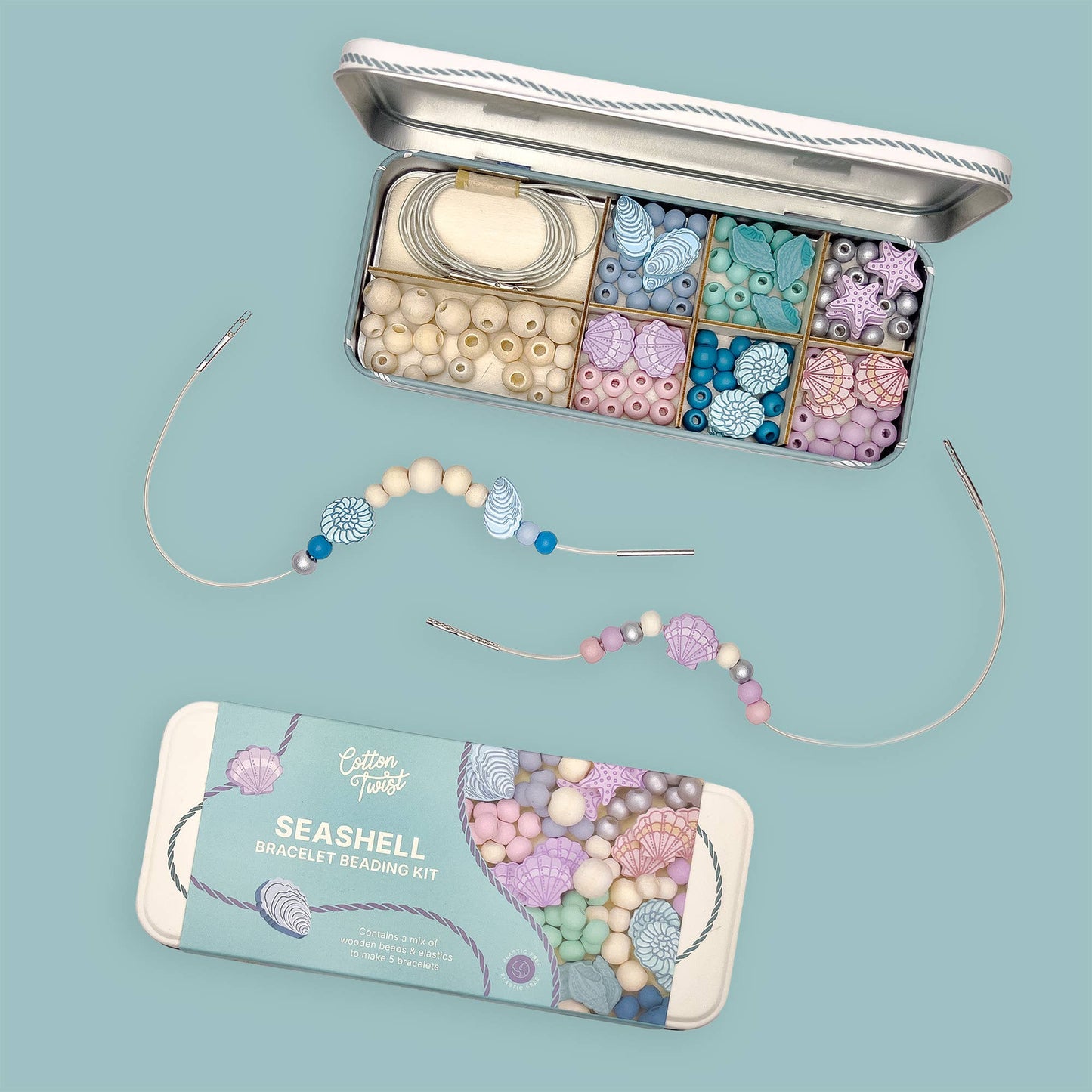 Cotton Twist Seashell Bracelet Bead Kit