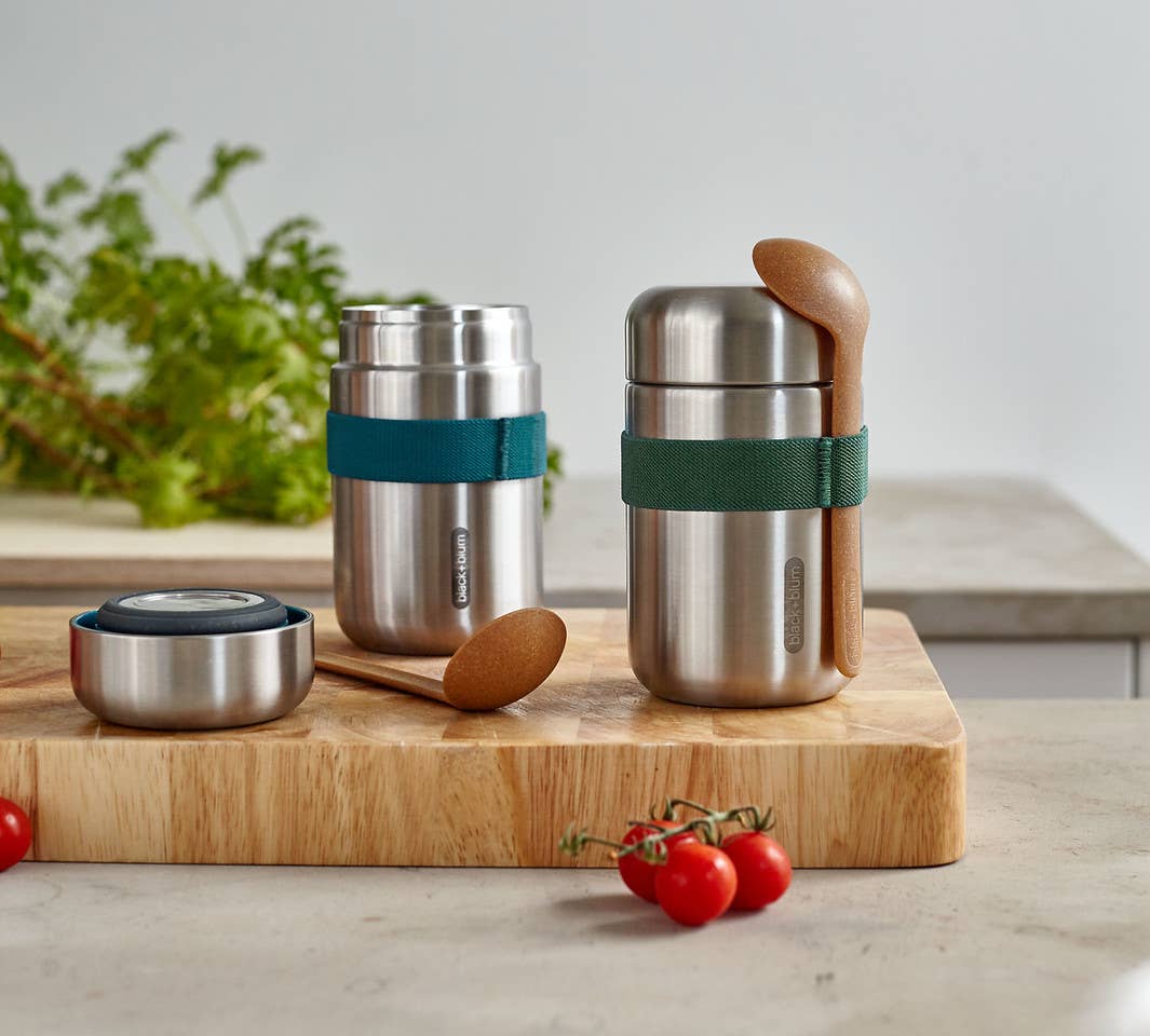 Black+Blum - Insulated Flask - Leak Proof Stainless Steel Food Flask: Olive