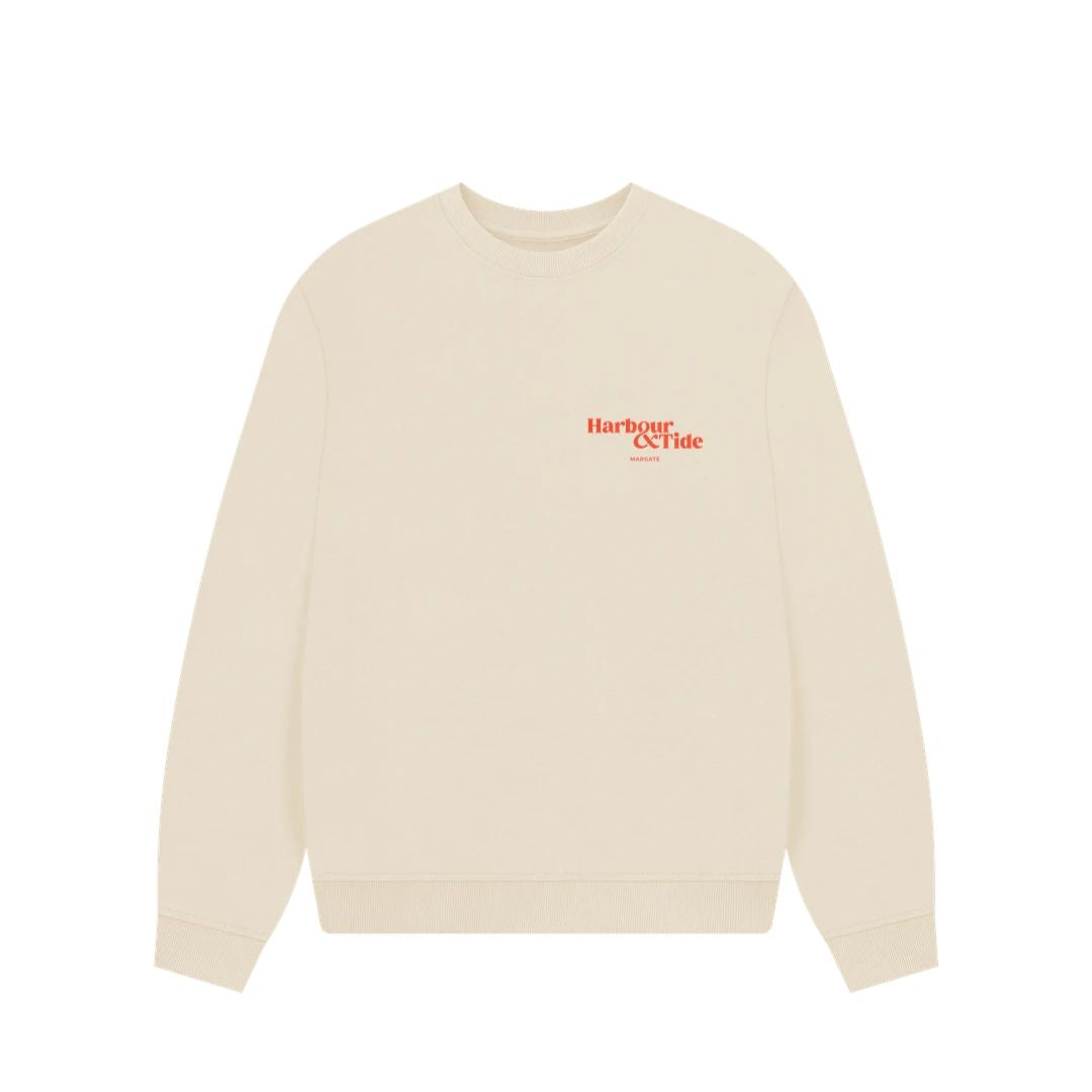 Harbour & Tide Resting Beach Face Women’s Organic Oversized Sweatshirt