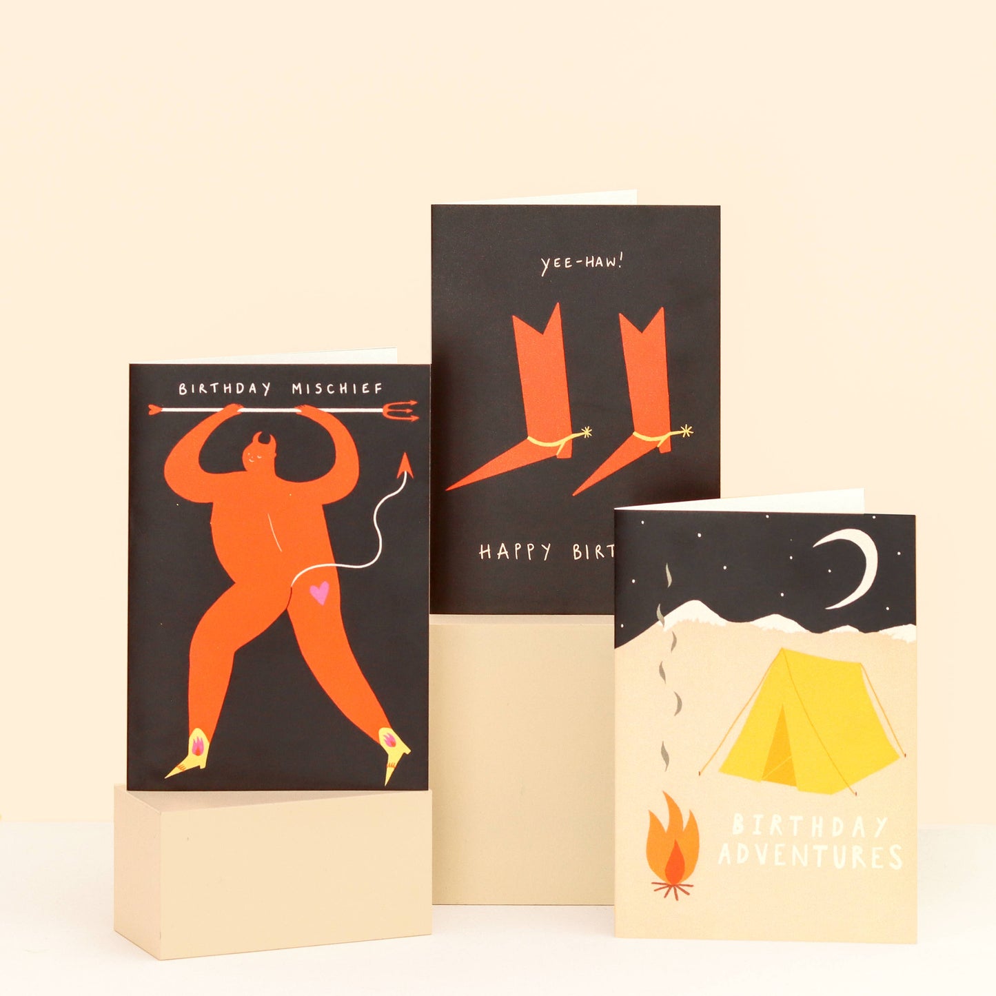 Little Black Cat Illustrated Goods - Adventures Birthday Card | Camping Card | Cosy Card | A6