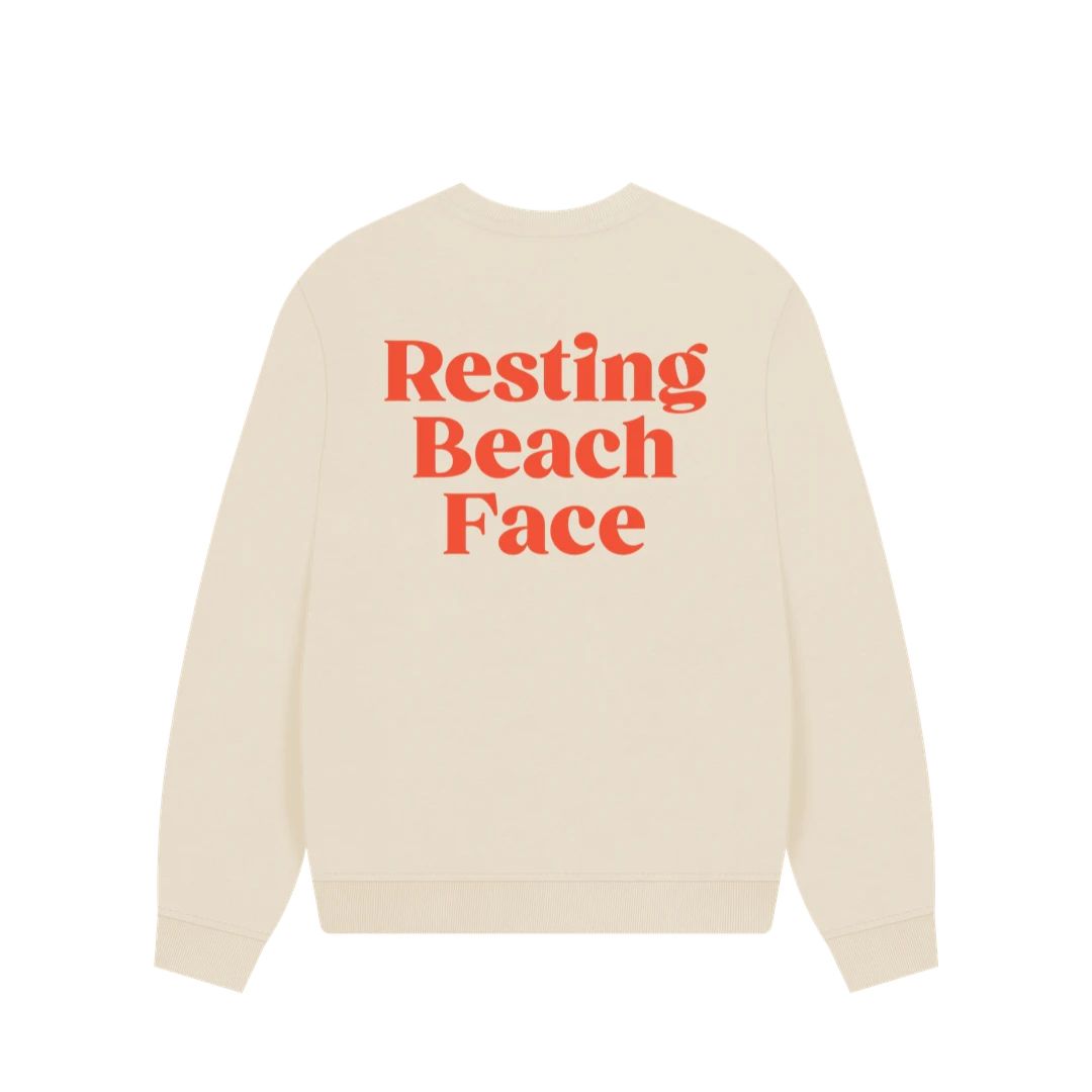 Harbour & Tide Resting Beach Face Women’s Organic Oversized Sweatshirt
