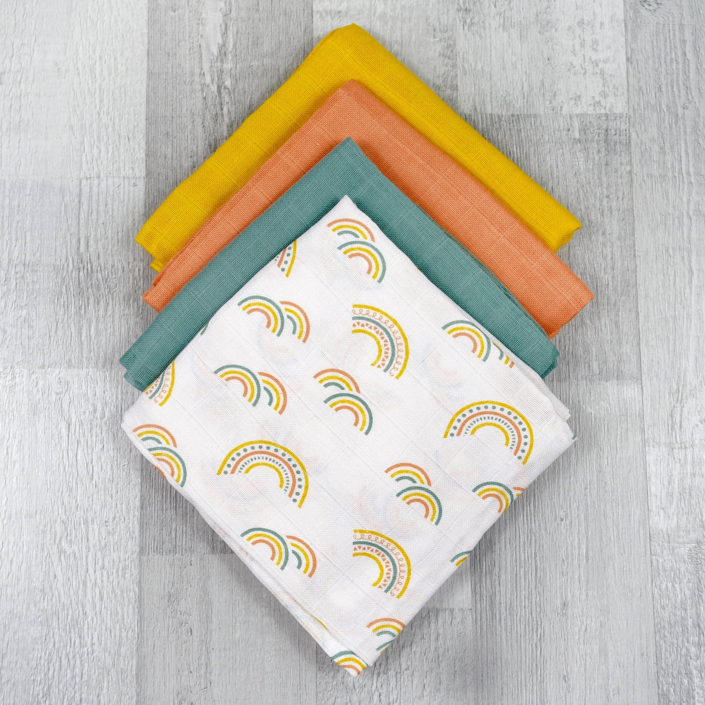 Muslinz - MerryGoRoundUK Ltd - MuslinZ 6pk 100% Cotton Muslin Squares Scandi Rainbow