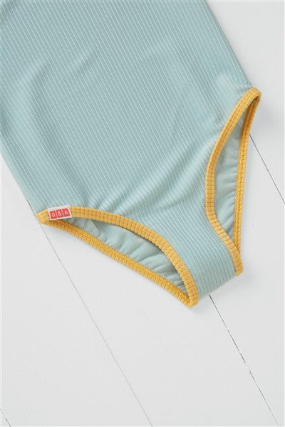 Grass + Air Ribbed Swimsuit - Pistachio