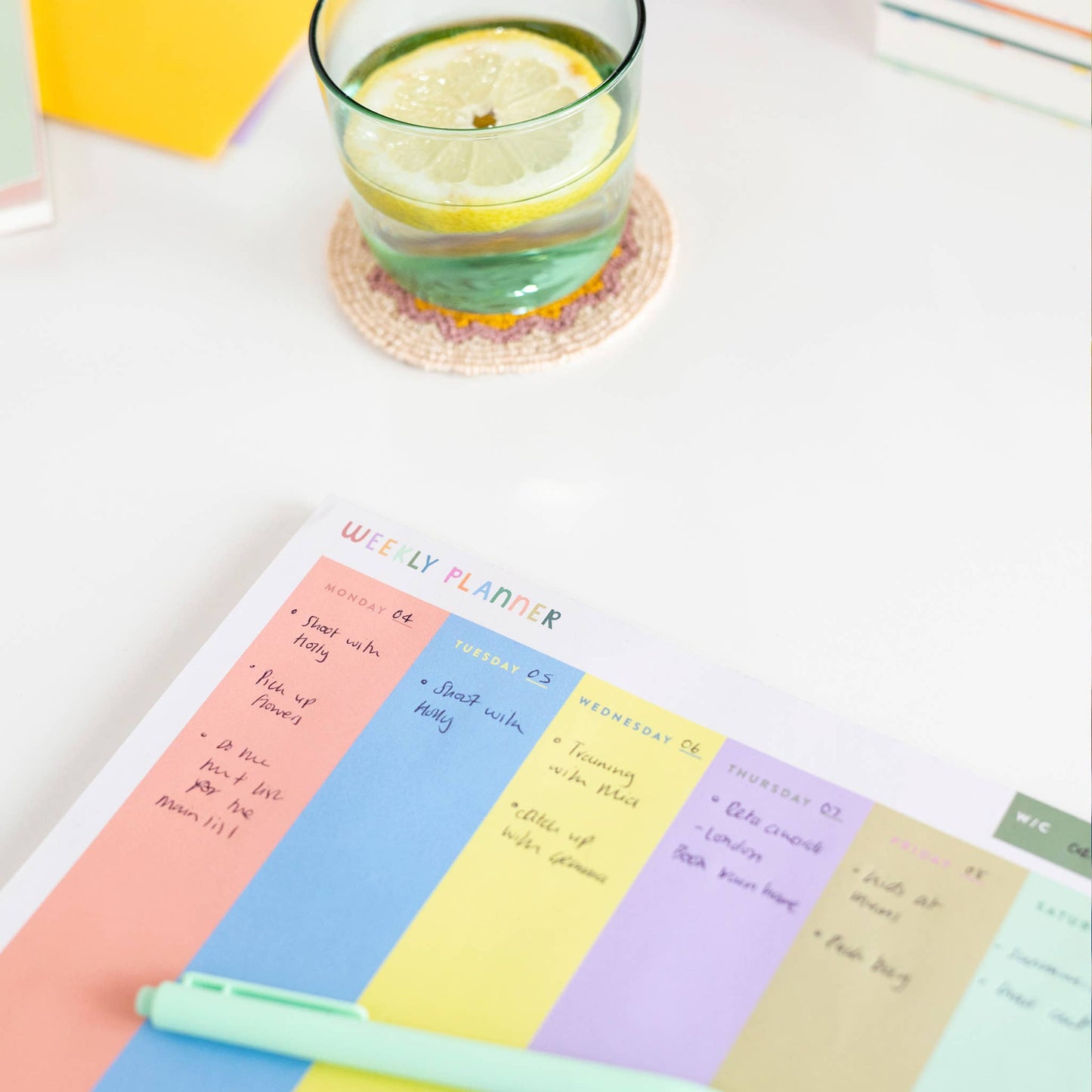 Raspberry Blossom - Rainbow Themed Weekly Planner