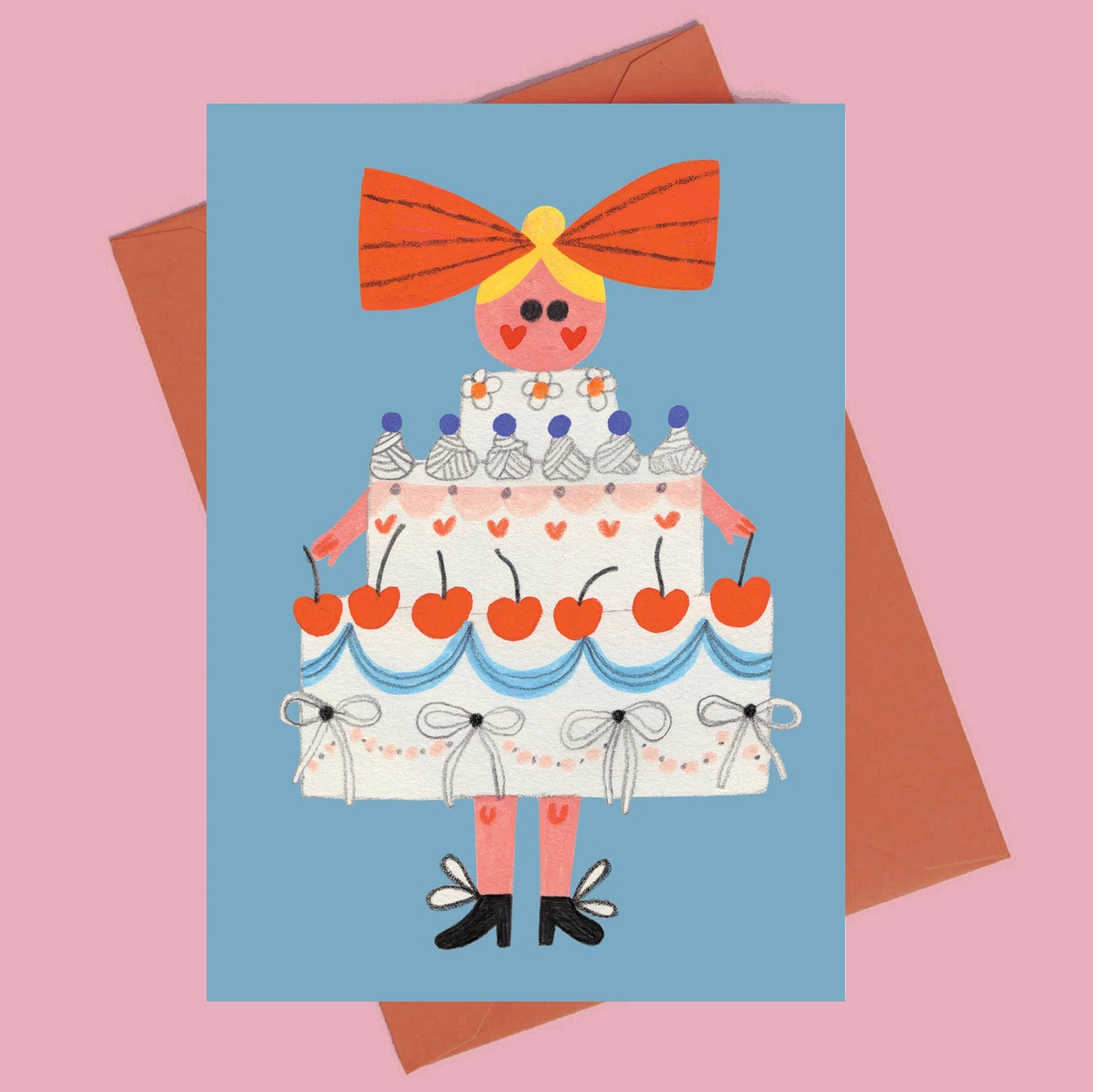 Daria Solak Illustrations - CAKE GIRL card