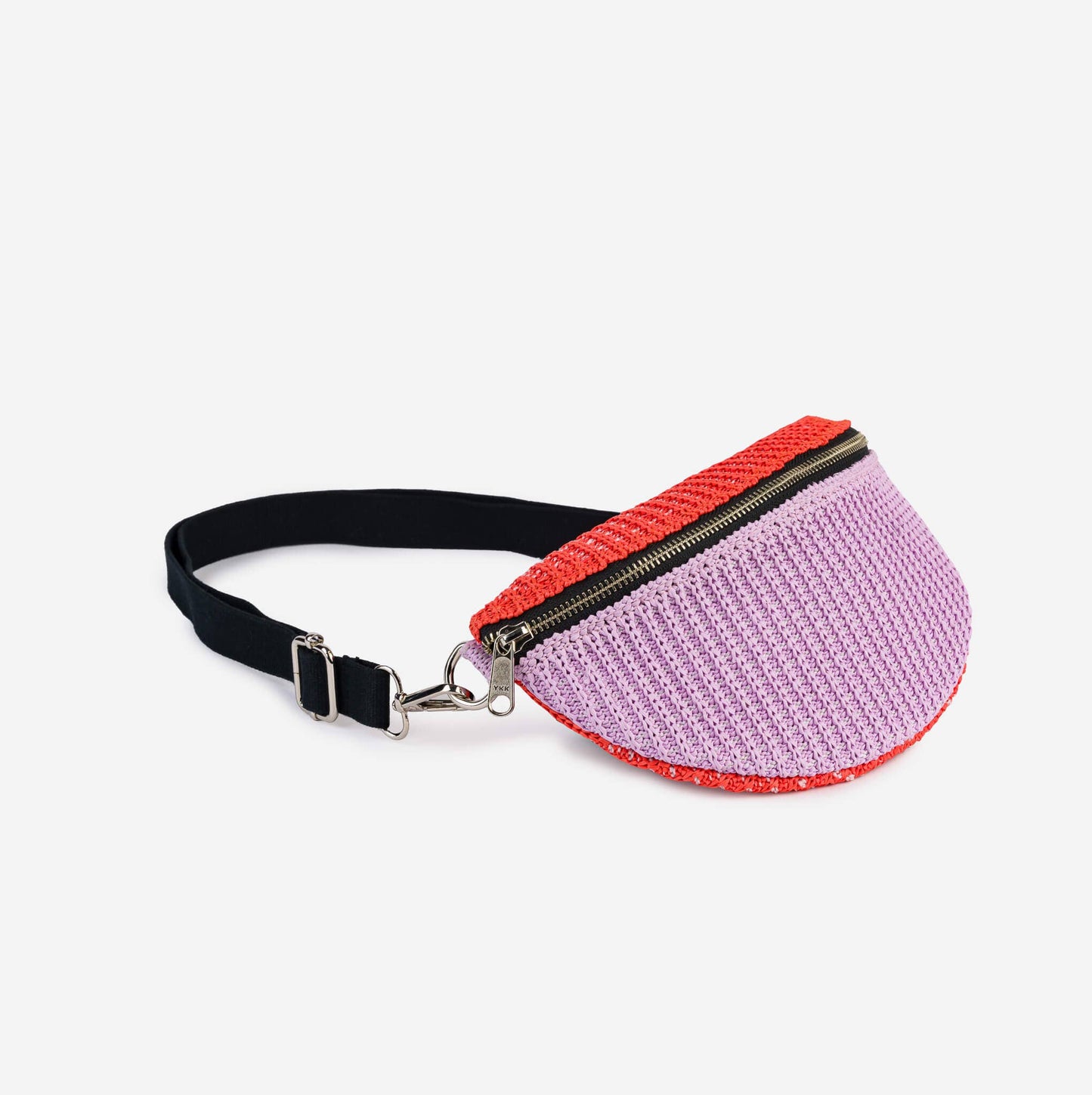 VERLOOP | knits - Colorblock Raffia Fanny Pack: Poppy Lilac