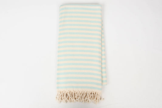 Handwoven Turkish Cotton Towel  - Mint