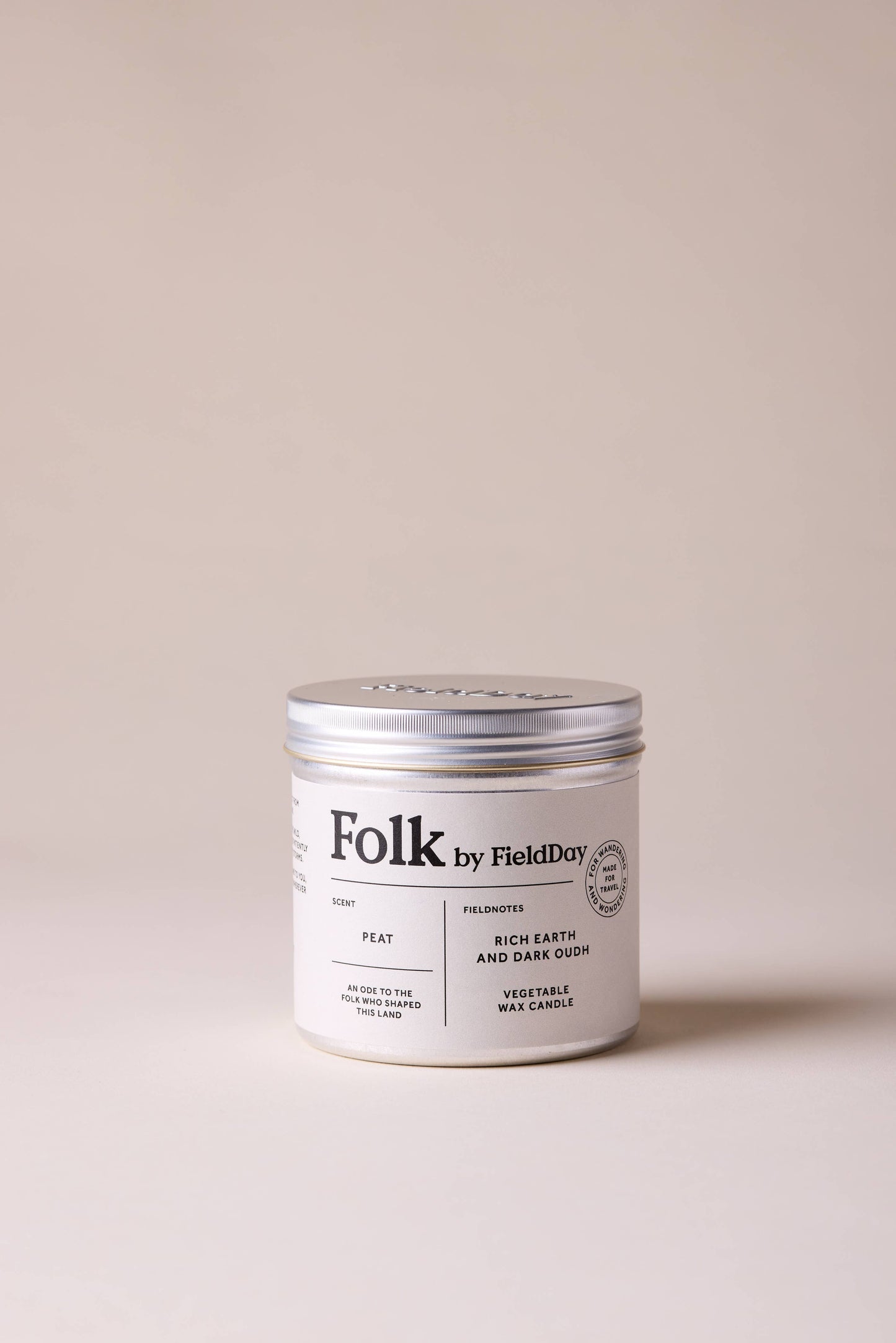 FieldDay Ireland - Peat Vegetable Wax Folk Tin Candle