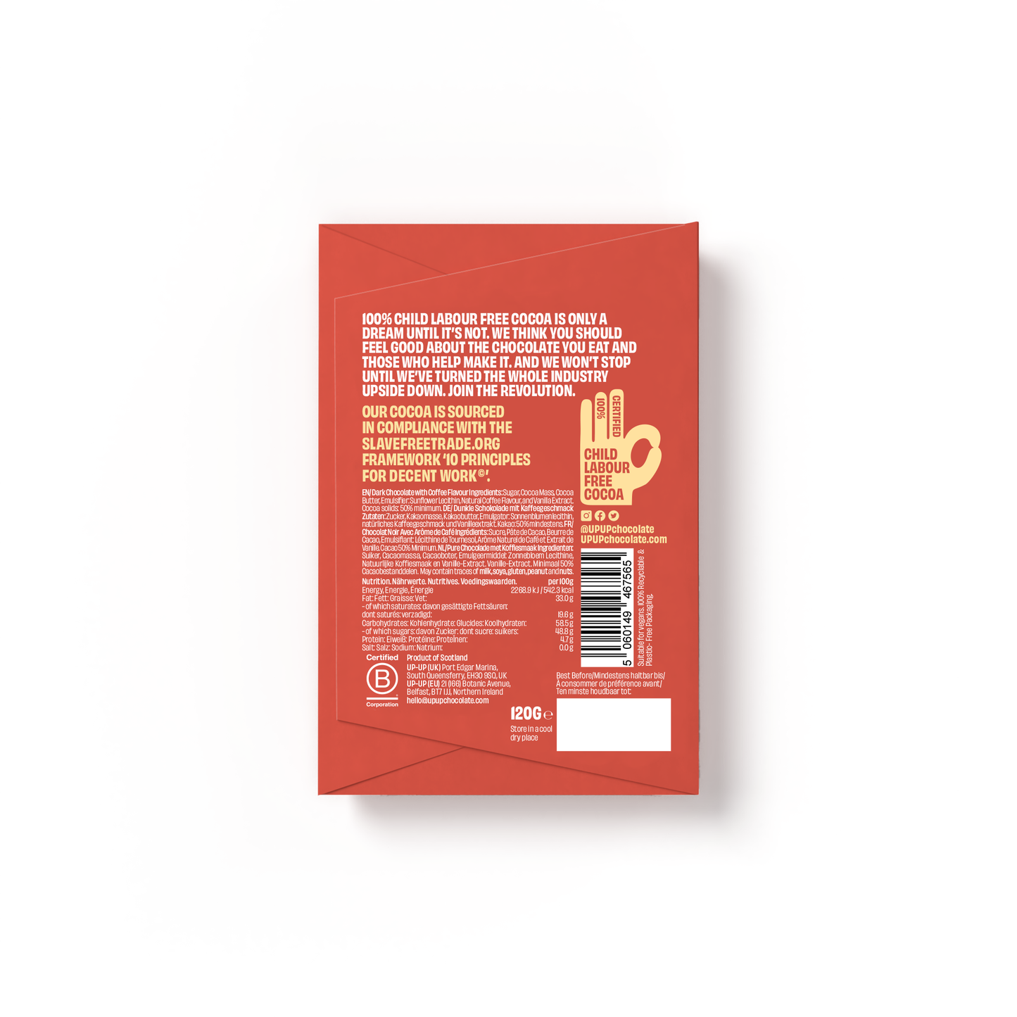 UP-UP Chocolate - Espresso Dark Chocolate 120G