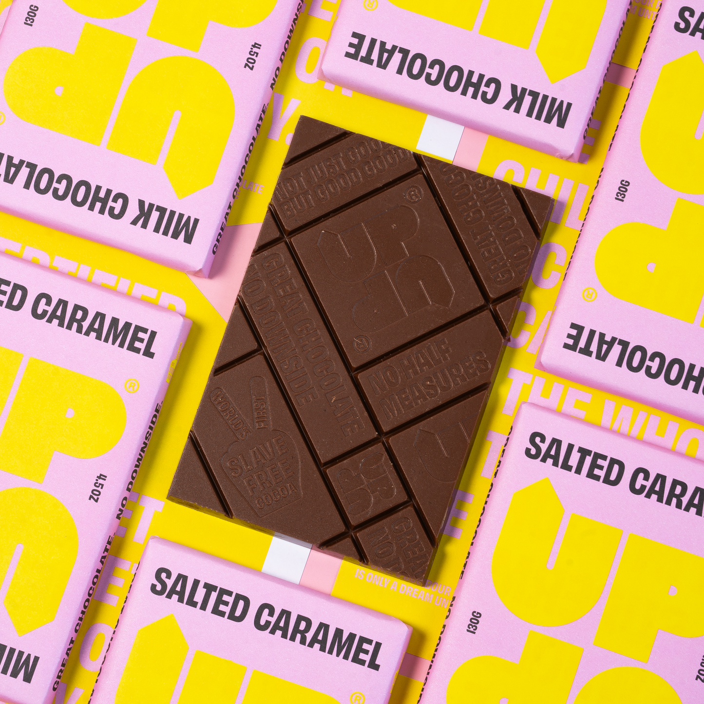 UP-UP Chocolate - Salted Caramel Milk Chocolate Bar 120G/4.2OZ