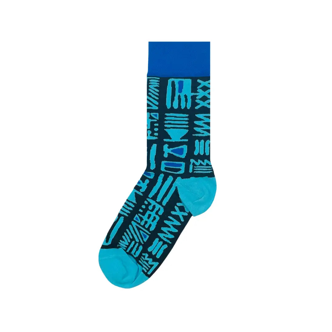 Afropop Socks - Tribal Blue