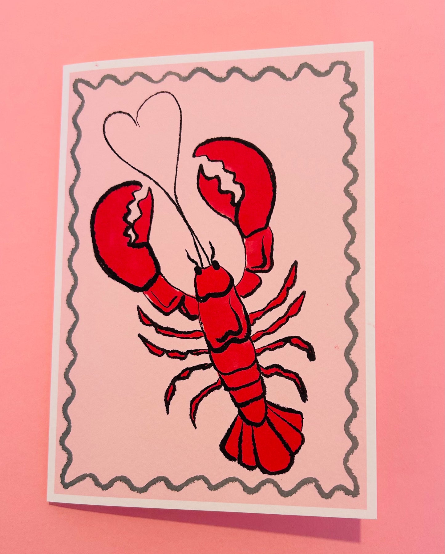 Dottie&Cloud card lobster