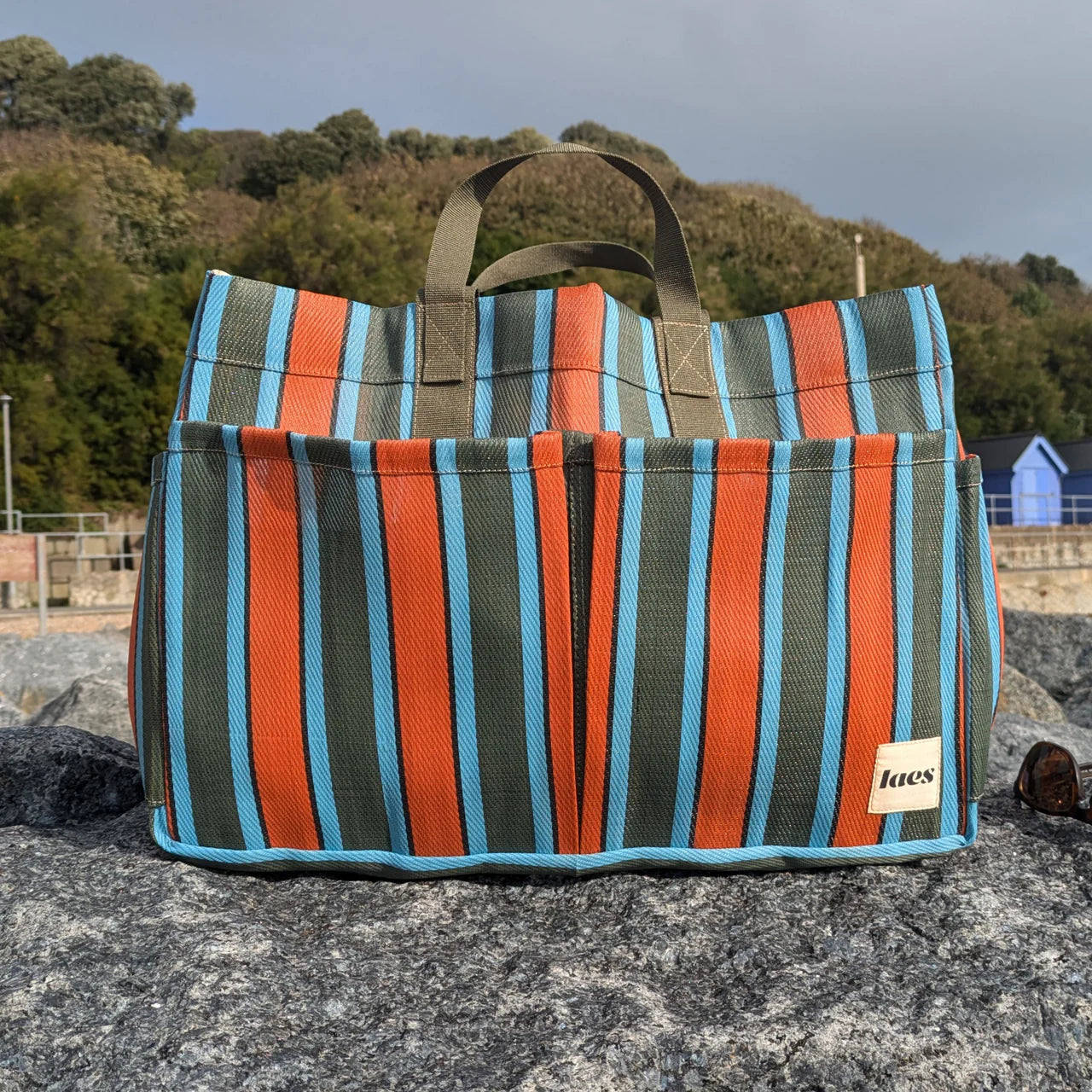 Laes Beach Bag - Orange/Green/Blue