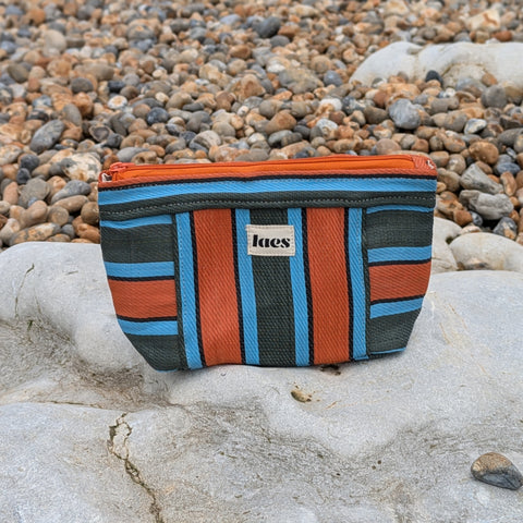 Laes Beach Pouch - Orange/Green/Blue