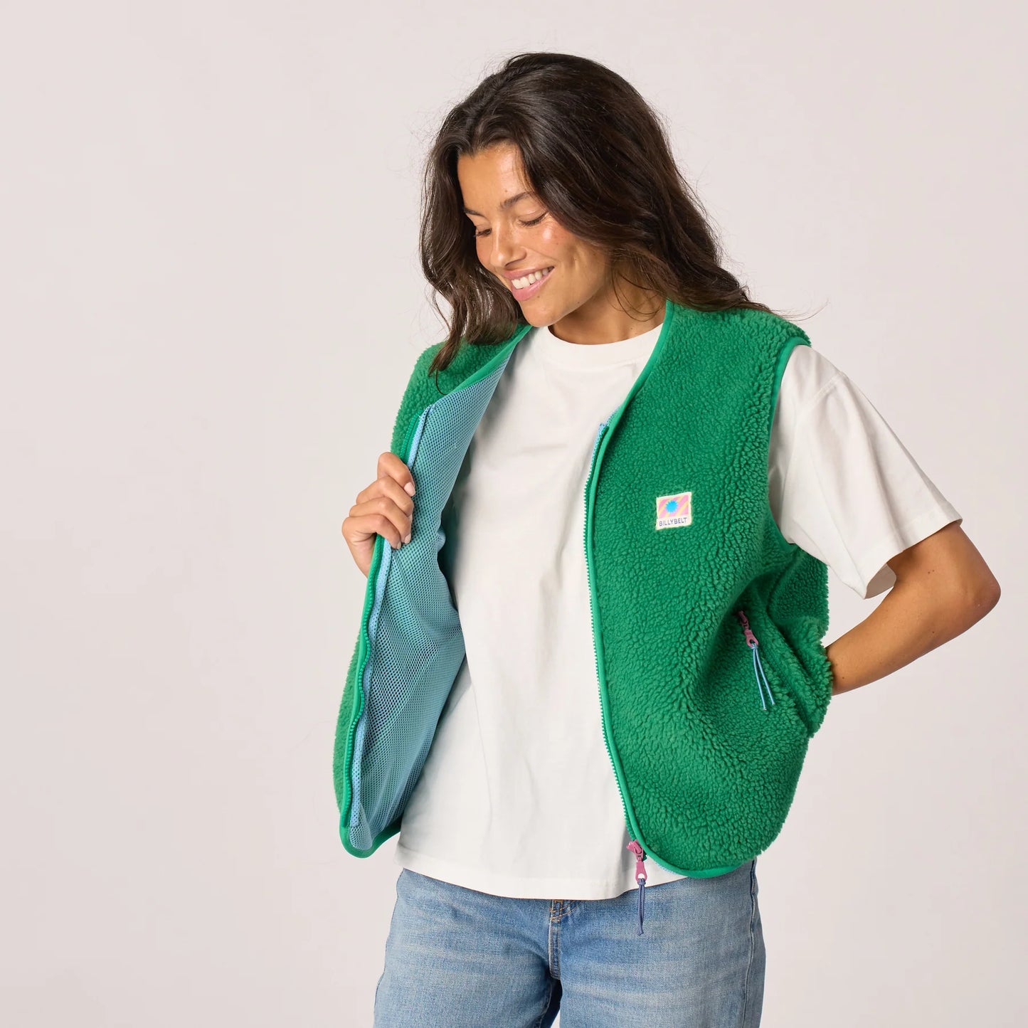 BILLYBELT Sherpa Gilet - Green