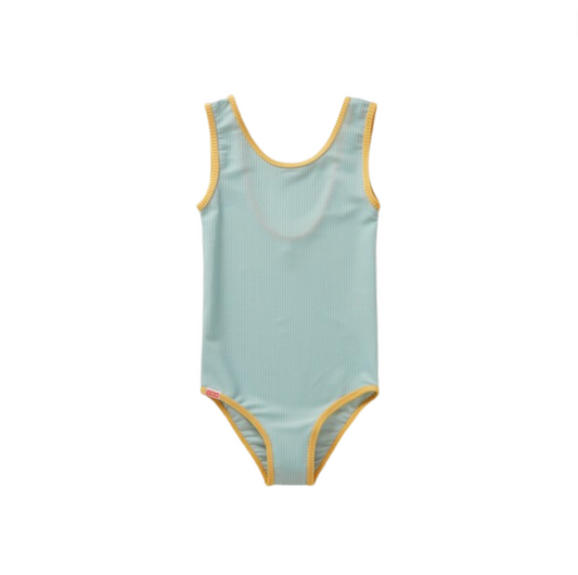 Grass + Air Ribbed Swimsuit - Pistachio