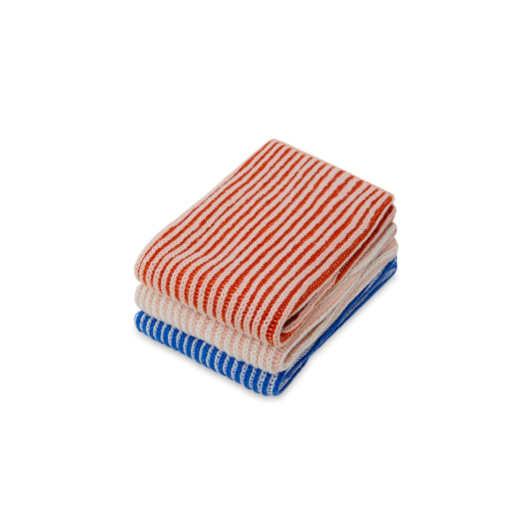 Sophie Home Reusable & Eco-Friendly Cotton Dishcloths - Ribbed Cobalt