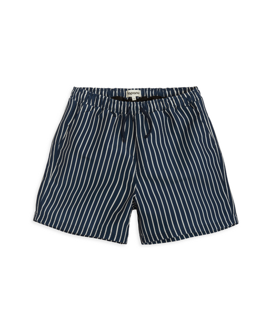 Men's Swim Shorts: Midnight Blue Stripes