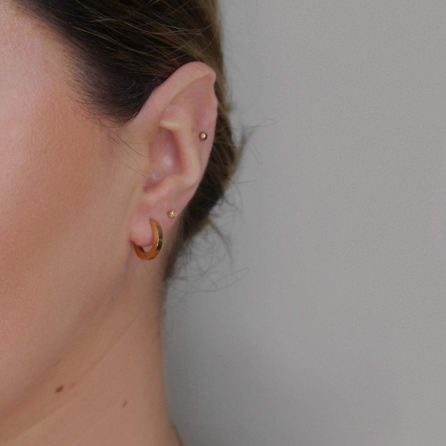 and danu Stone Waterproof Gold Huggie Hoops Earrings