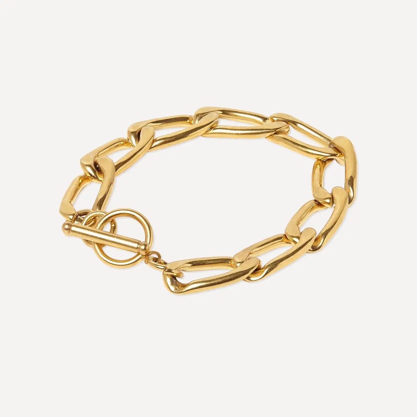 and danu Waterproof Anchor Gold Chain Bracelet