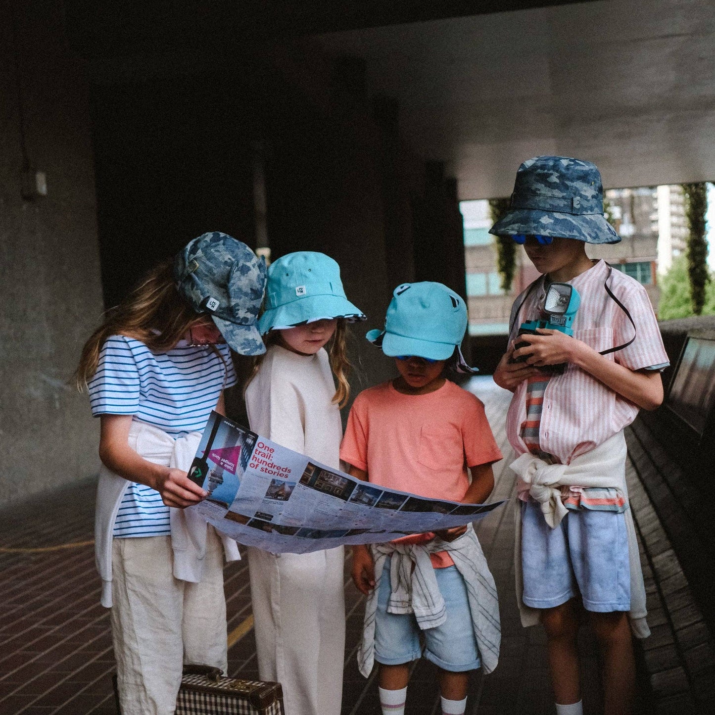 children's sun hat with neck protection