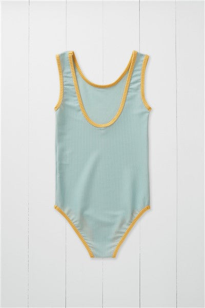 Grass + Air Ribbed Swimsuit - Pistachio