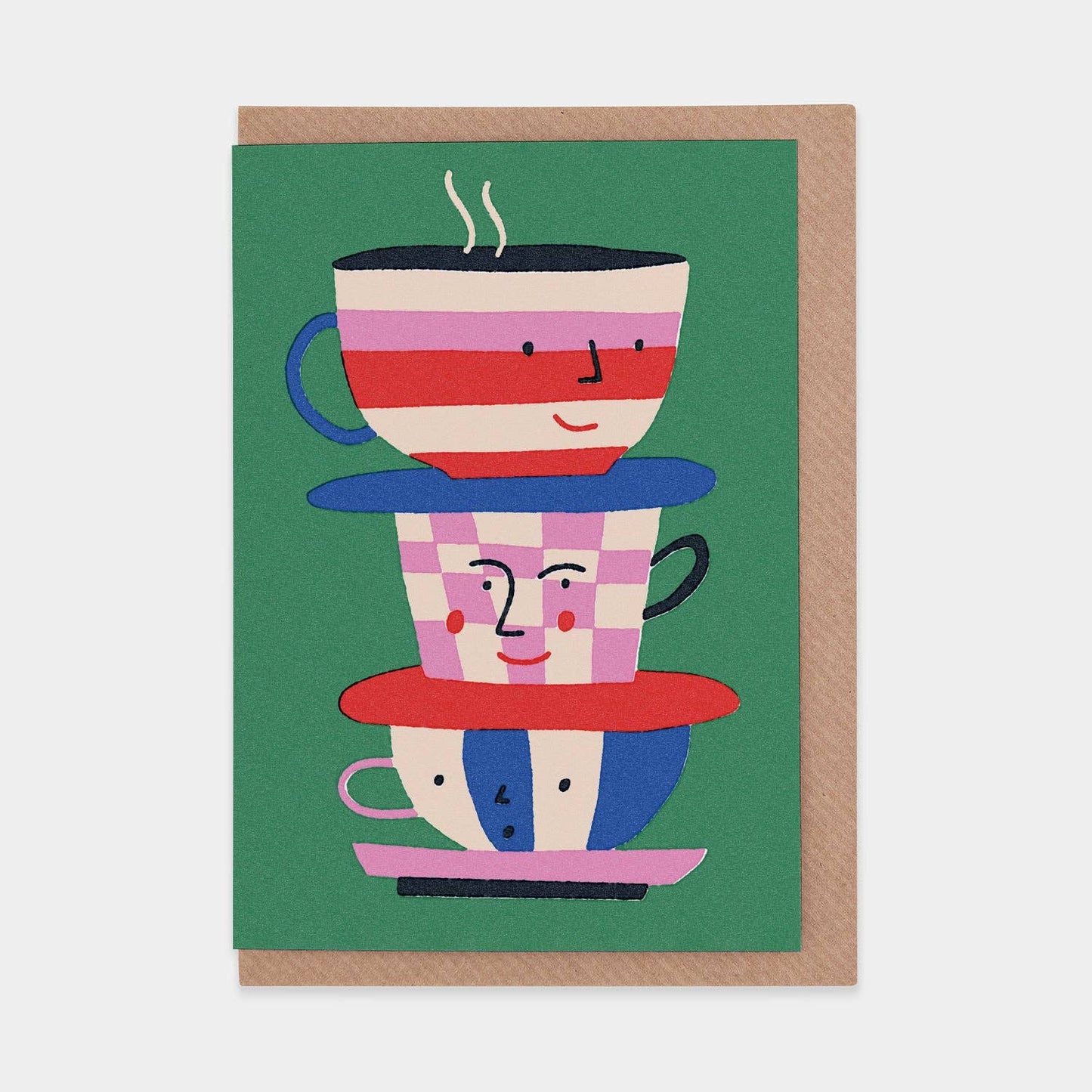 Evermade - Teacups Greetings Card by Sue Doeksen