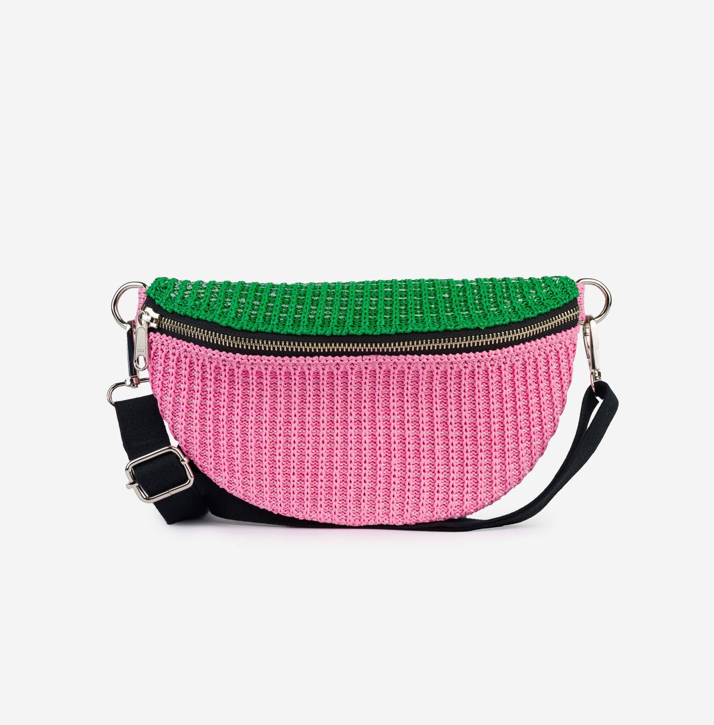 VERLOOP | knits - Colorblock Raffia Fanny Pack: Poppy Lilac