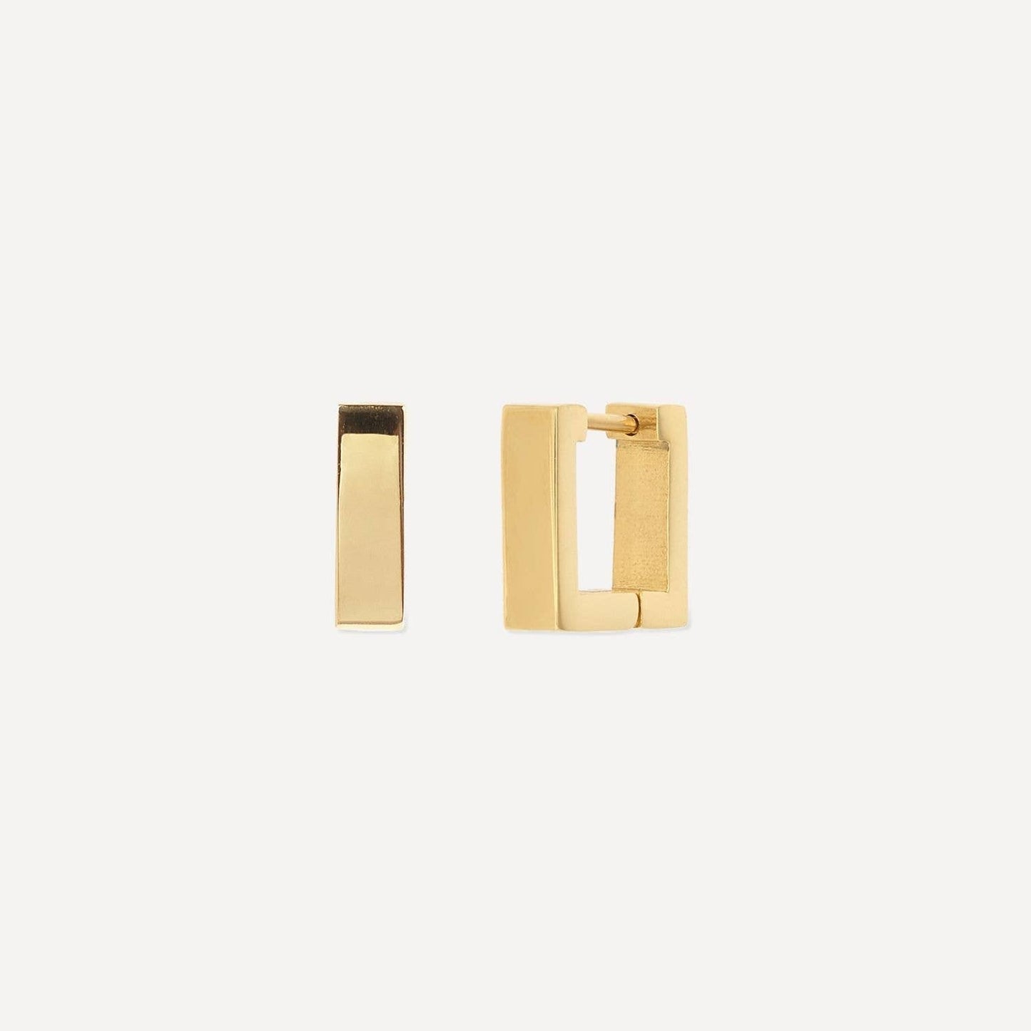 and danu Waterproof Rock Huggie Hoop Gold Earrings