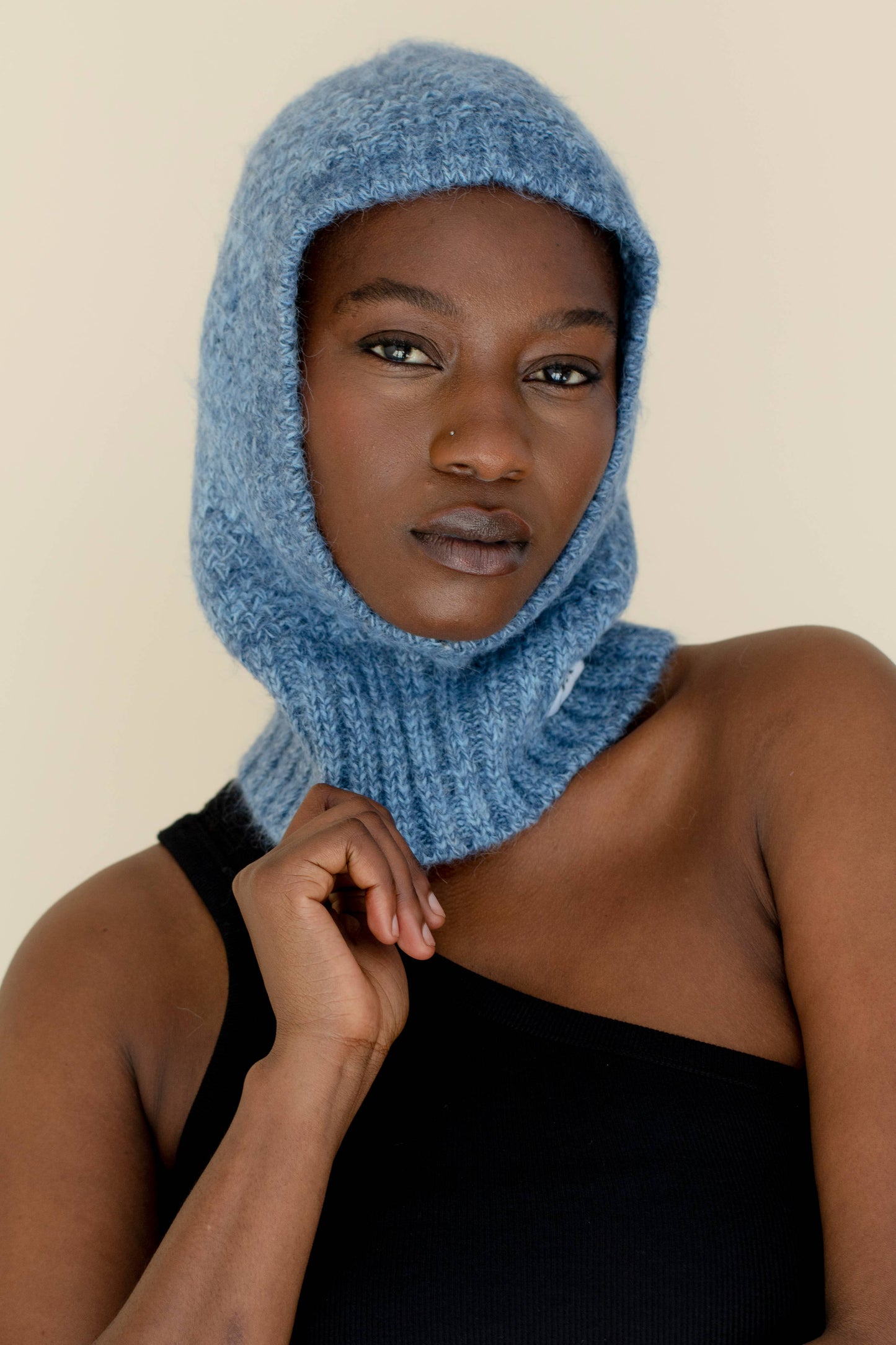Arctic Fox - The Alpaca Balaclava Fitted Hood - Blue