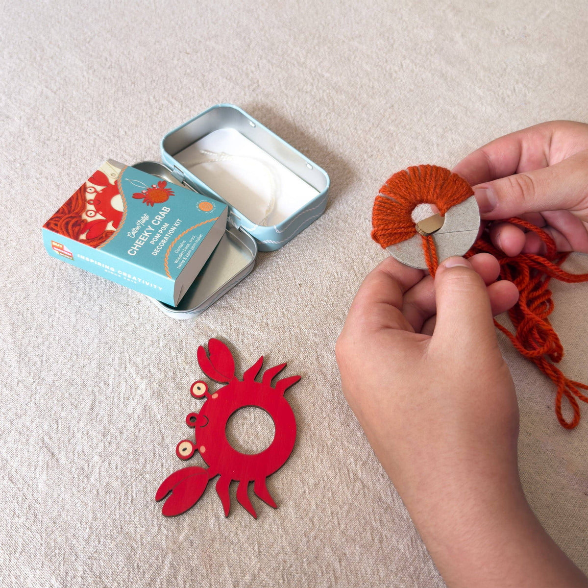 Cotton Twist - Make Your Own Pom Pom Crab Decoration Kit