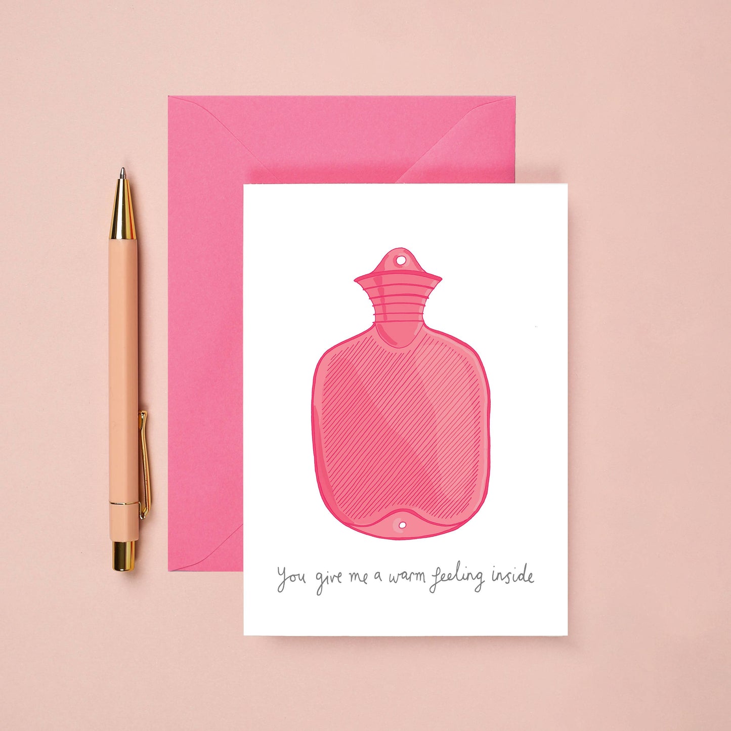You've Got Pen On Your Face - Hot Water Bottle Card | Valentines Card | Friendship Card