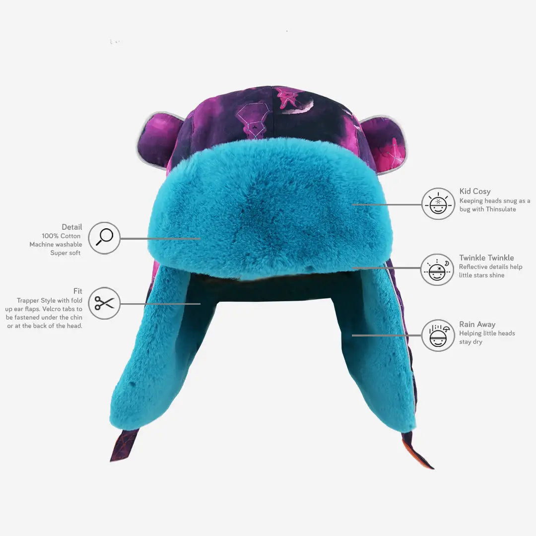 Little Hotdog Watson Arctic Cub Kid's Winter Hat - Space Bunny