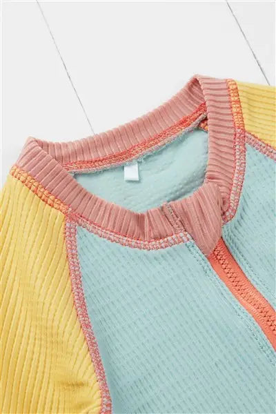 Grass & Air Pistachio Ribbed Kids Long Sleeve Rash Vest