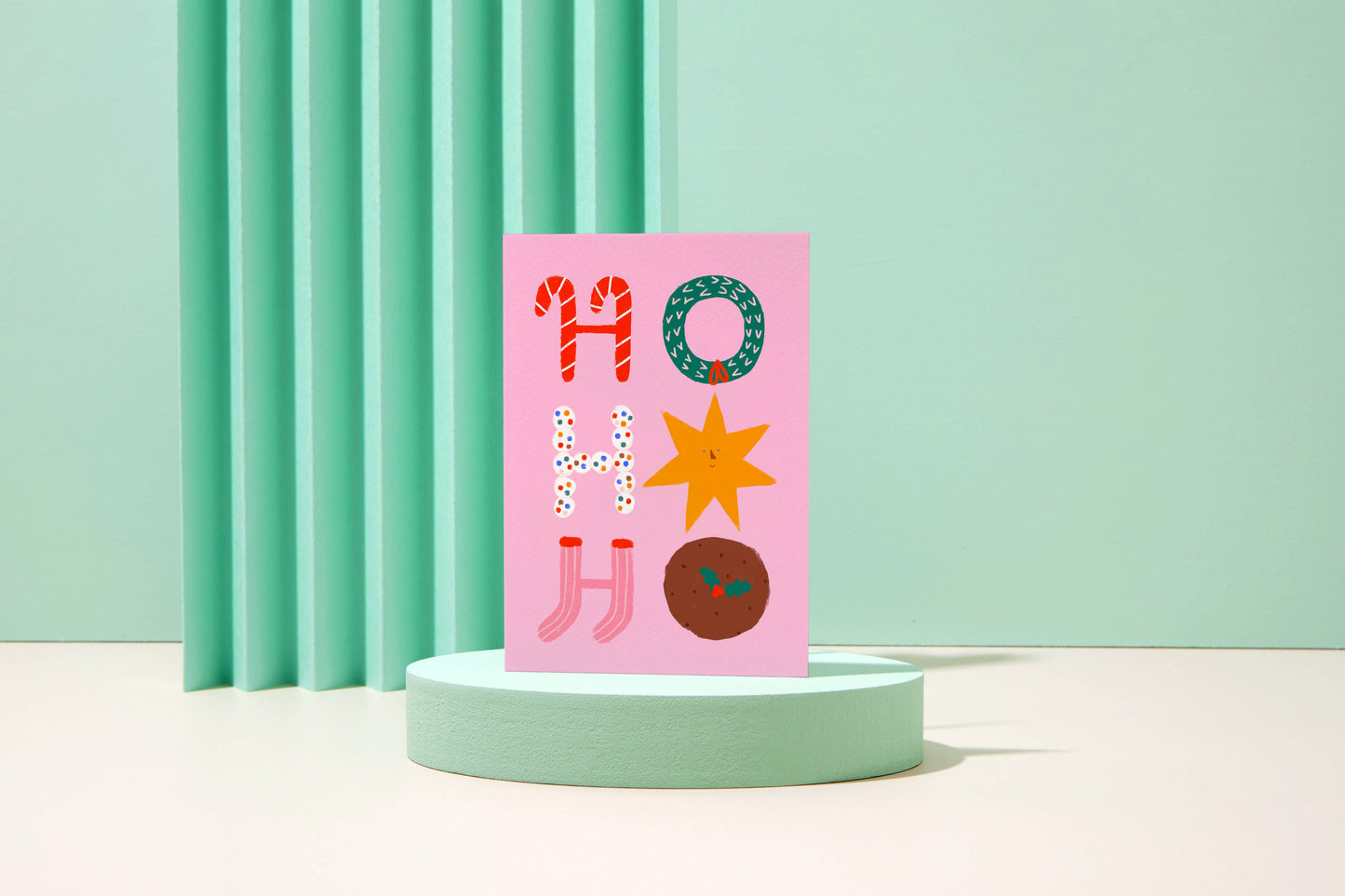 Ho Ho Ho - Chrsitmas Tree - Cute - Minimal