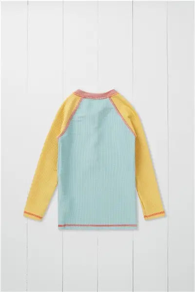 Grass & Air Pistachio Ribbed Kids Long Sleeve Rash Vest
