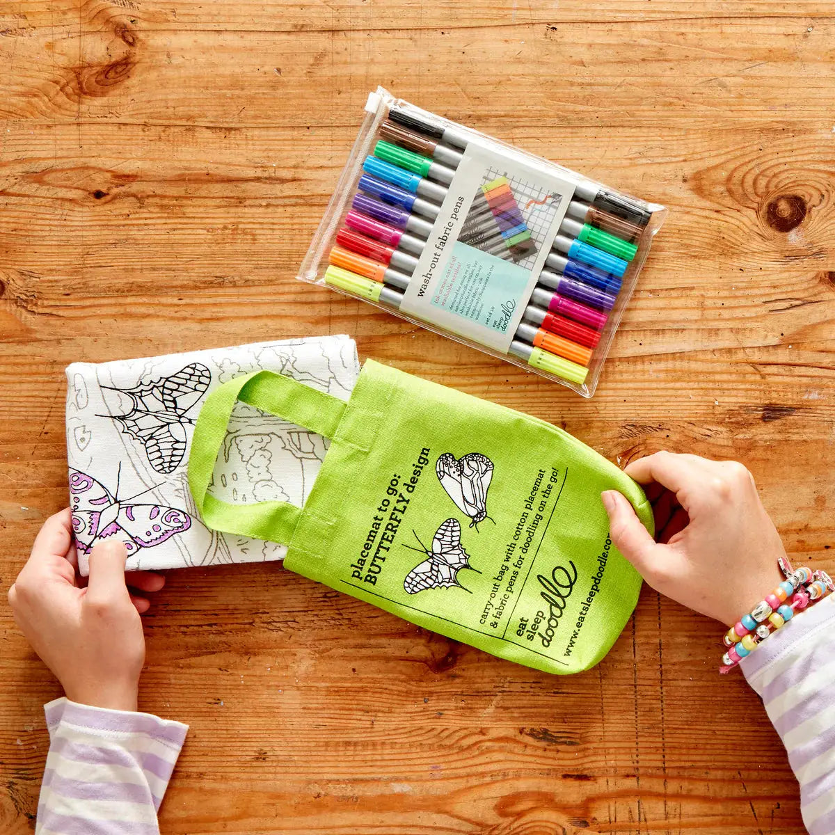 Butterfly placemat to go - colour in & learn
