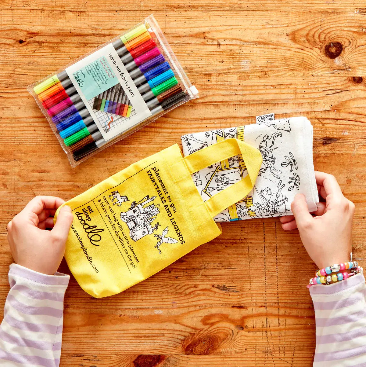 Fairytales & legends placemat to go - colour in & learn