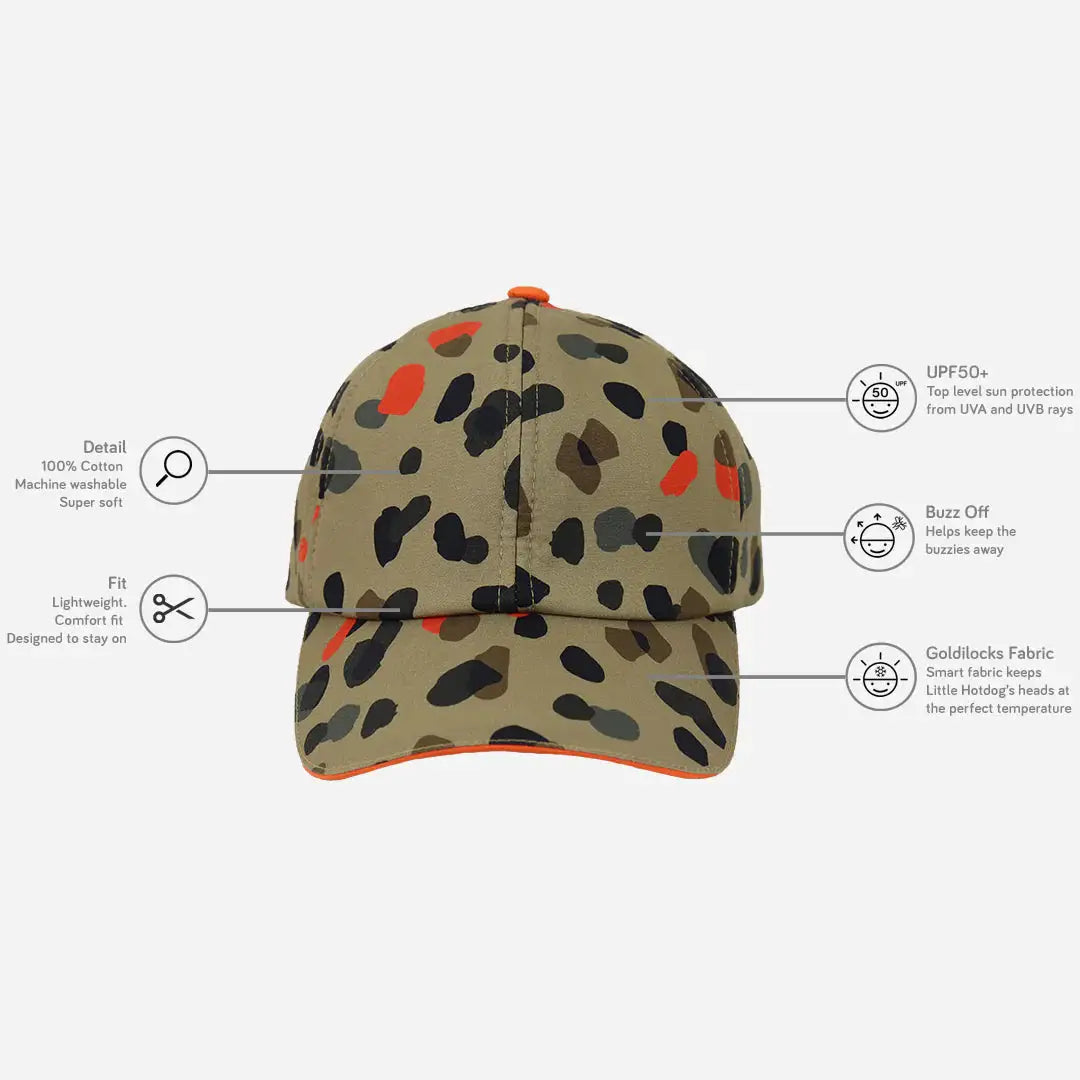 Little Hotdog Watson The Baseball Cap: Leopard