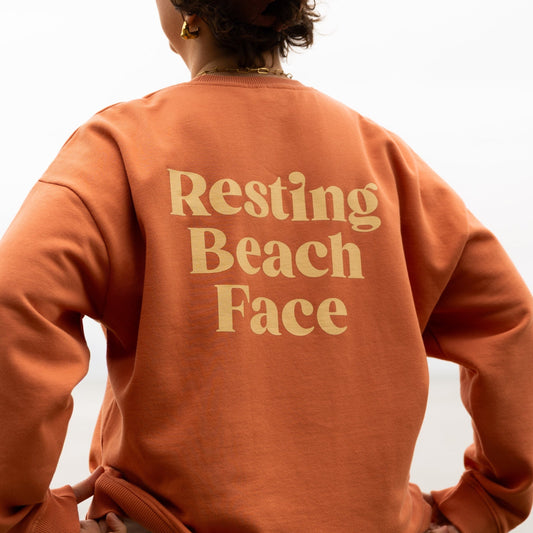 Resting Beach Face Sweatshirt in Sunset
