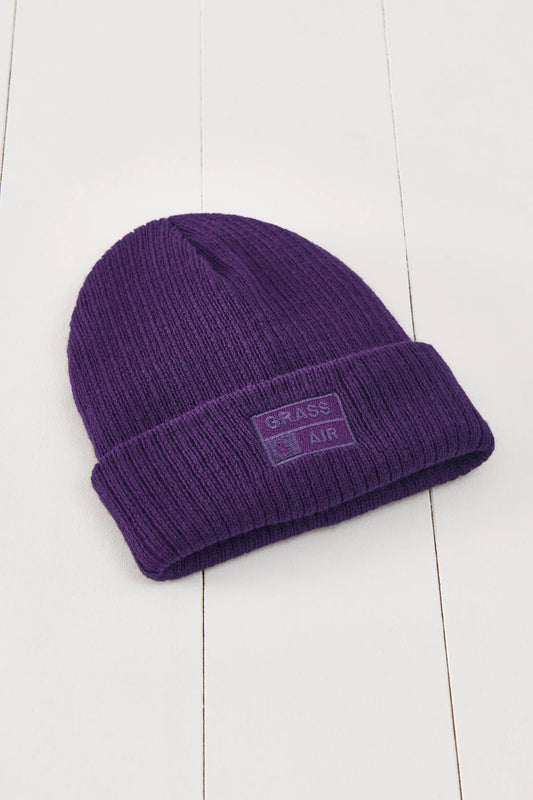 Grass & Air - Icelandic Amethyst Purple Beanie: Purple / 1-10 years