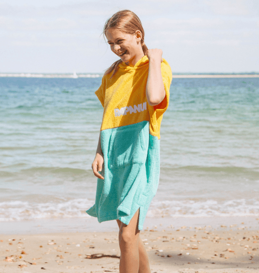 Kids' Surf Towelling Poncho: Seaside