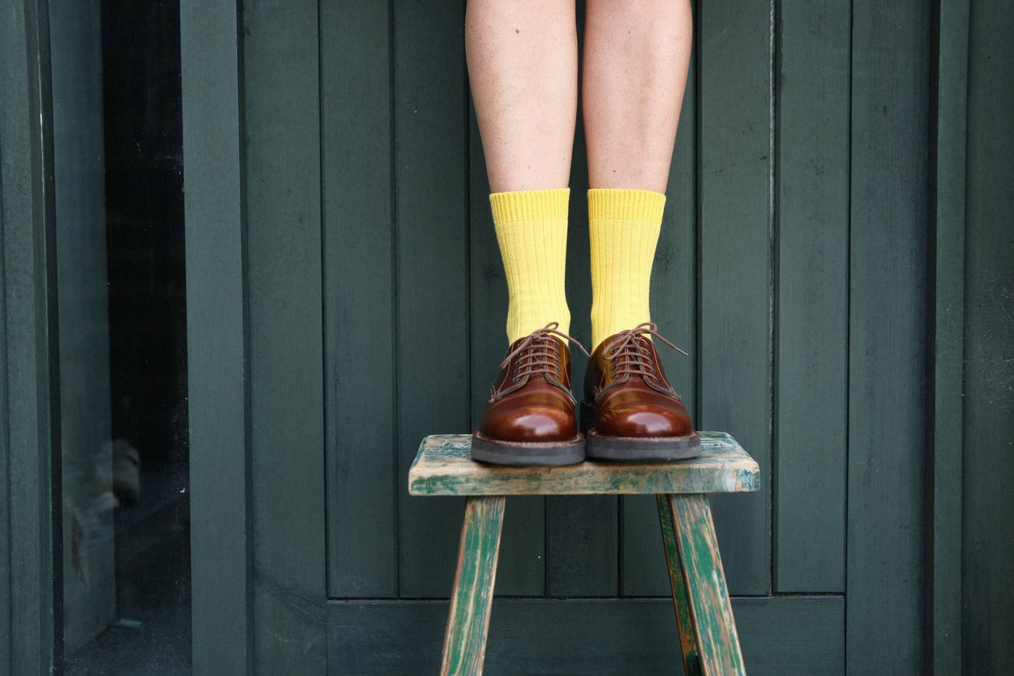 Sock Sisters - Yellow Wide Rib Socks