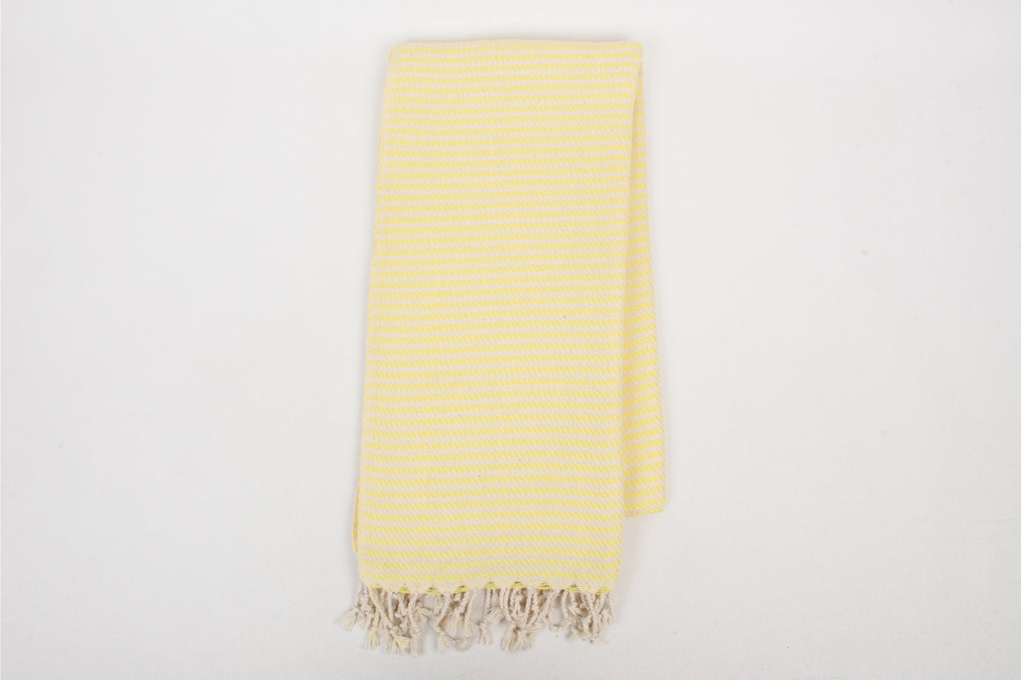 Handwoven Cotton Beach Towel - Yellow