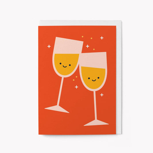 Graphic Factory - Cheers & Smiles - Greeting Card: Biodegradable cello