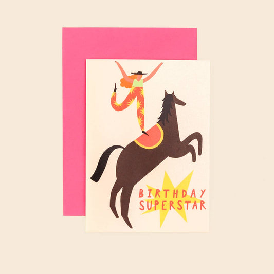Little Black Cat Illustrated Goods - Superstar Birthday Card | Cowgirl Card | Women's Card | A6
